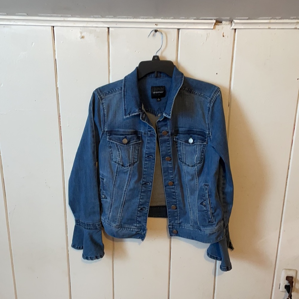 Flare sleeve jean jacket